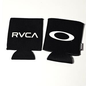 Black/White Oakley and RVCA Koozies